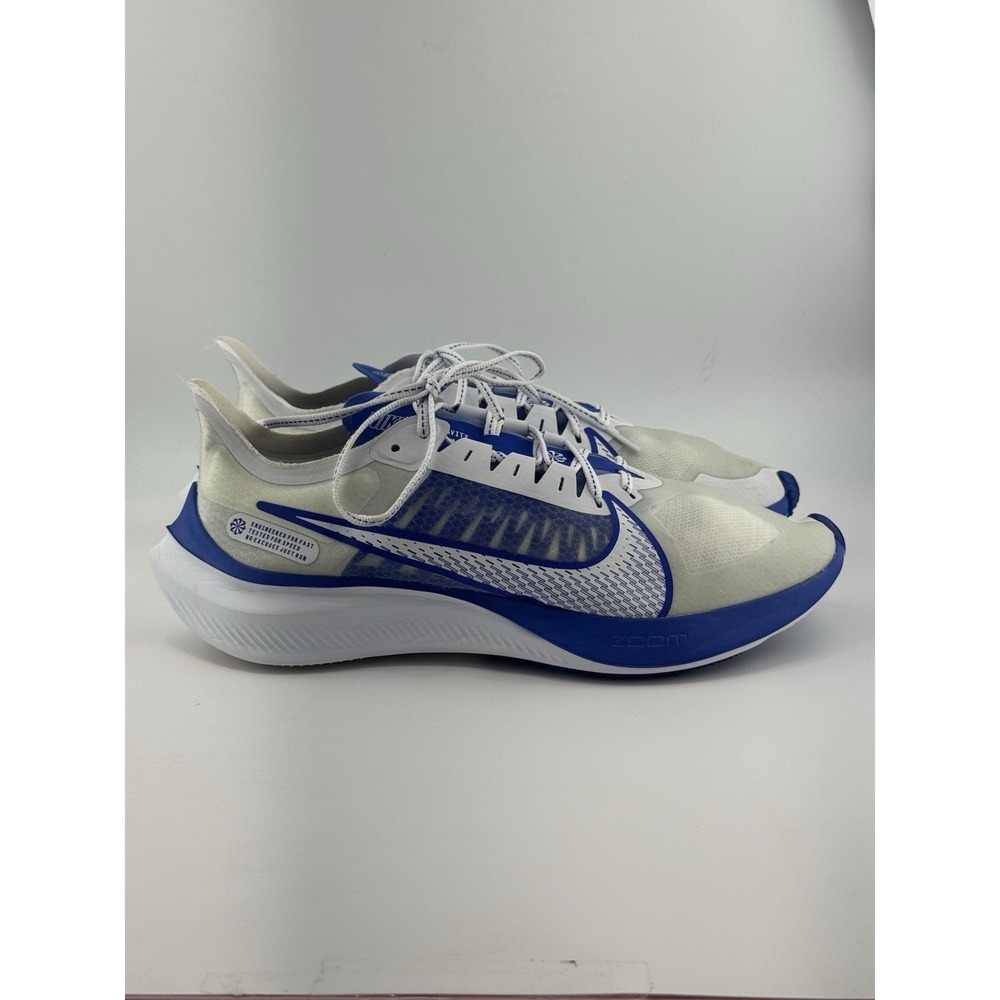 Nike Zoom Gravity Running Shoes Men's White Clear Racer Blue BQ3202-100 Size 11